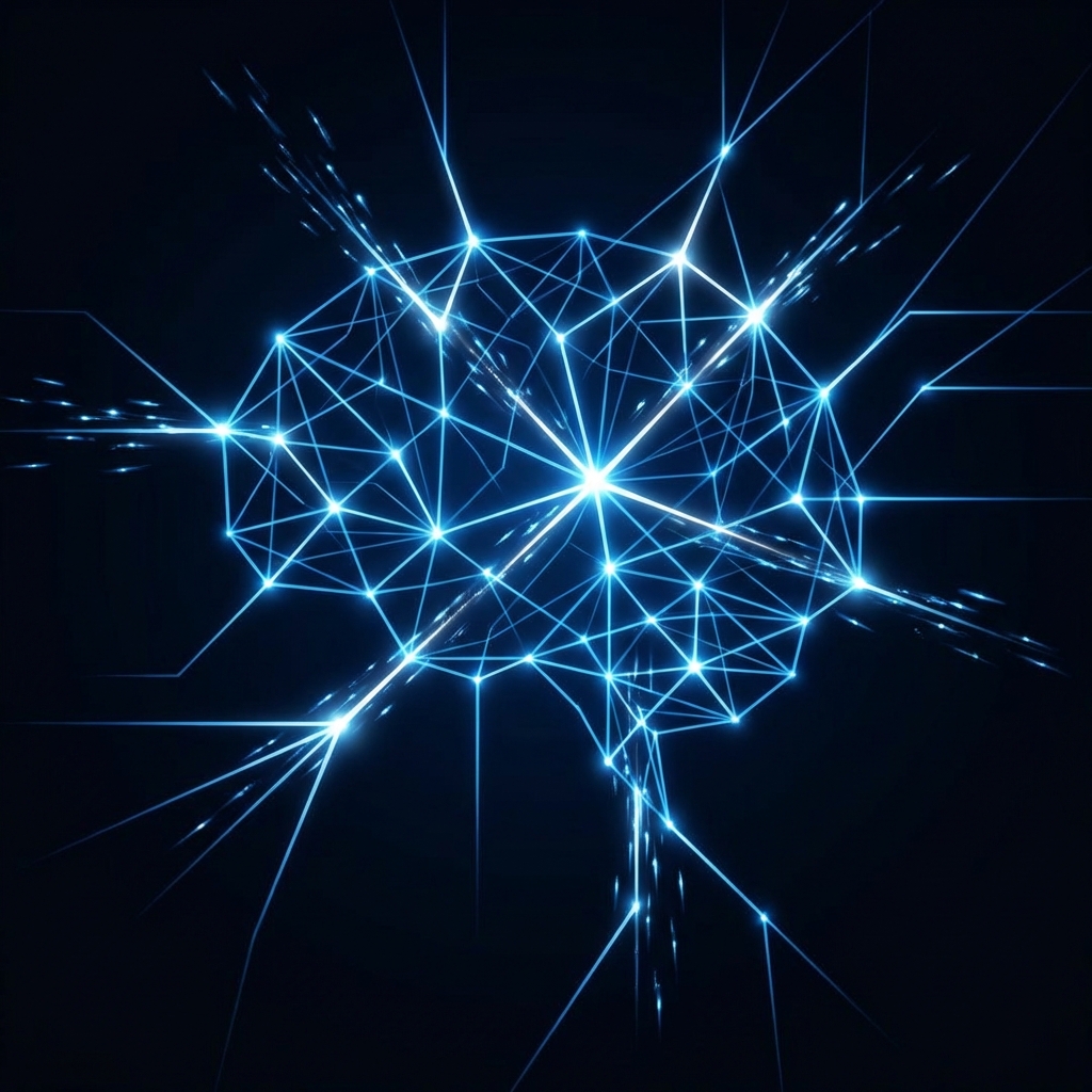 Abstract neural network visualization representing AI and machine learning