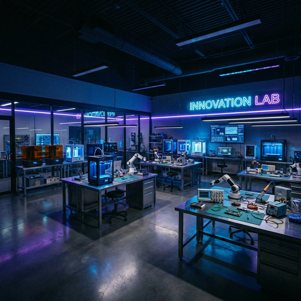 Taylor's University Makerspace with 3D printers and innovation equipment